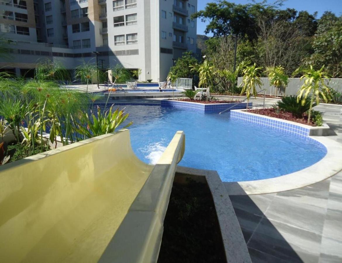 Park Veredas Flat 710 Perto Do Hot Park Com Rio Dentro Do Apartamento